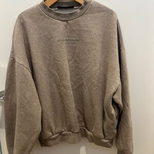 Essentials Tan Crewneck Sweater